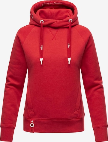 NAVAHOO Sweatshirt 'Liebesmäuschen' i rød: forside