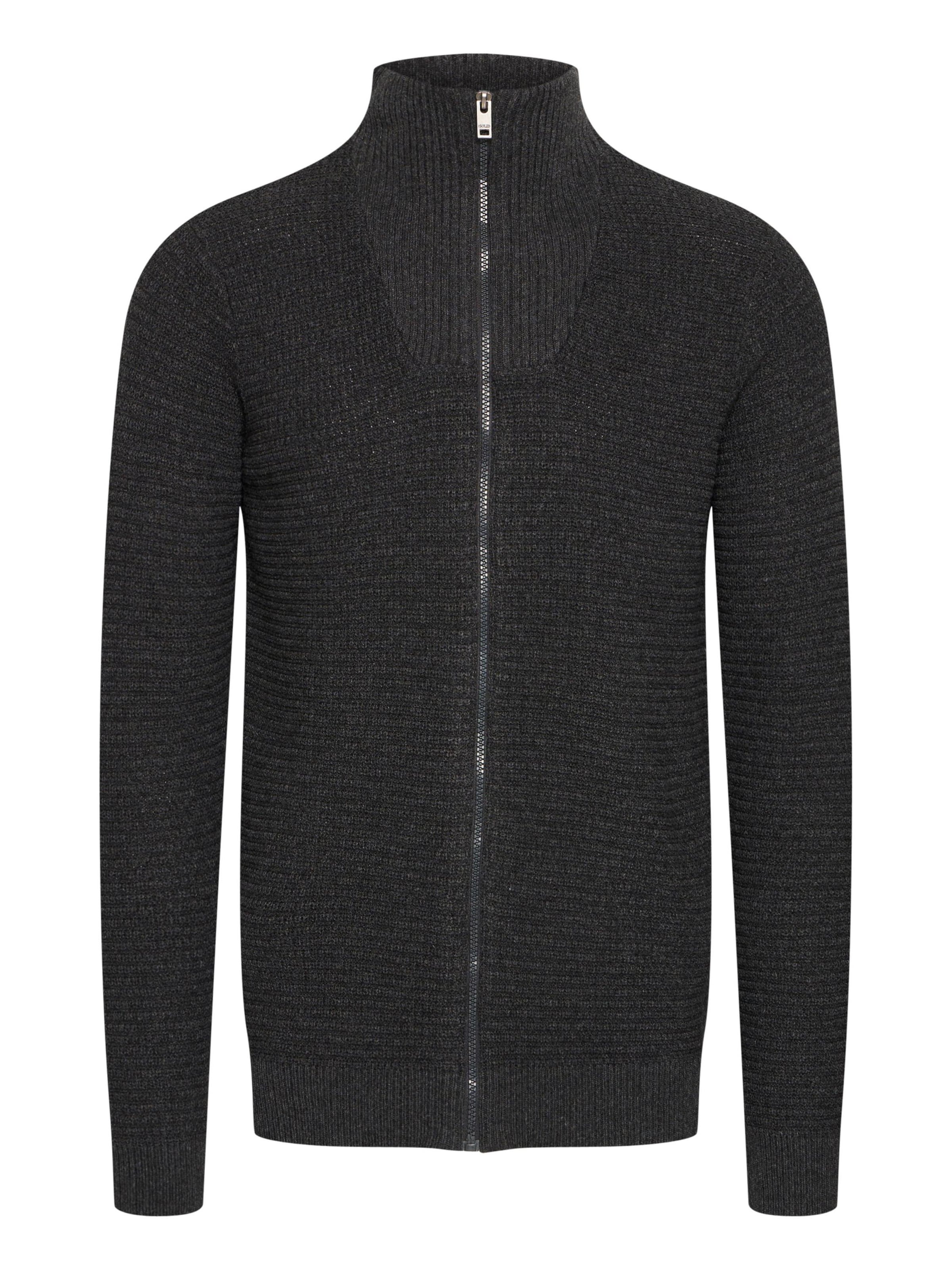 !Solid Strickjacke 'Sdrecon' in Grau: Vorderseite