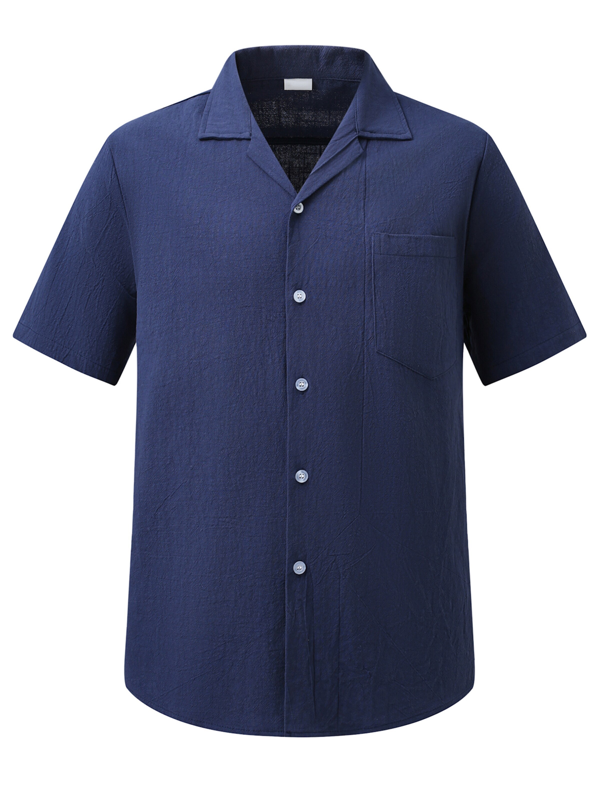 ALLTHEMEN Button Up Shirt 'Flut' in Blue: front