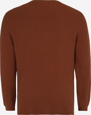 Jack & Jones Plus Sweter 'BLUMIGUEL' w kolorze brązowy