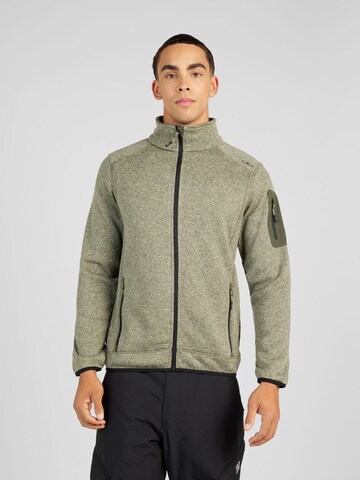 CMP Regular fit Athletic Fleece Jacket in Green: front