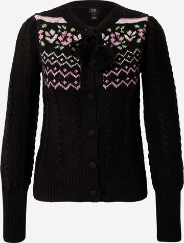 River Island Knit Cardigan in Black: front