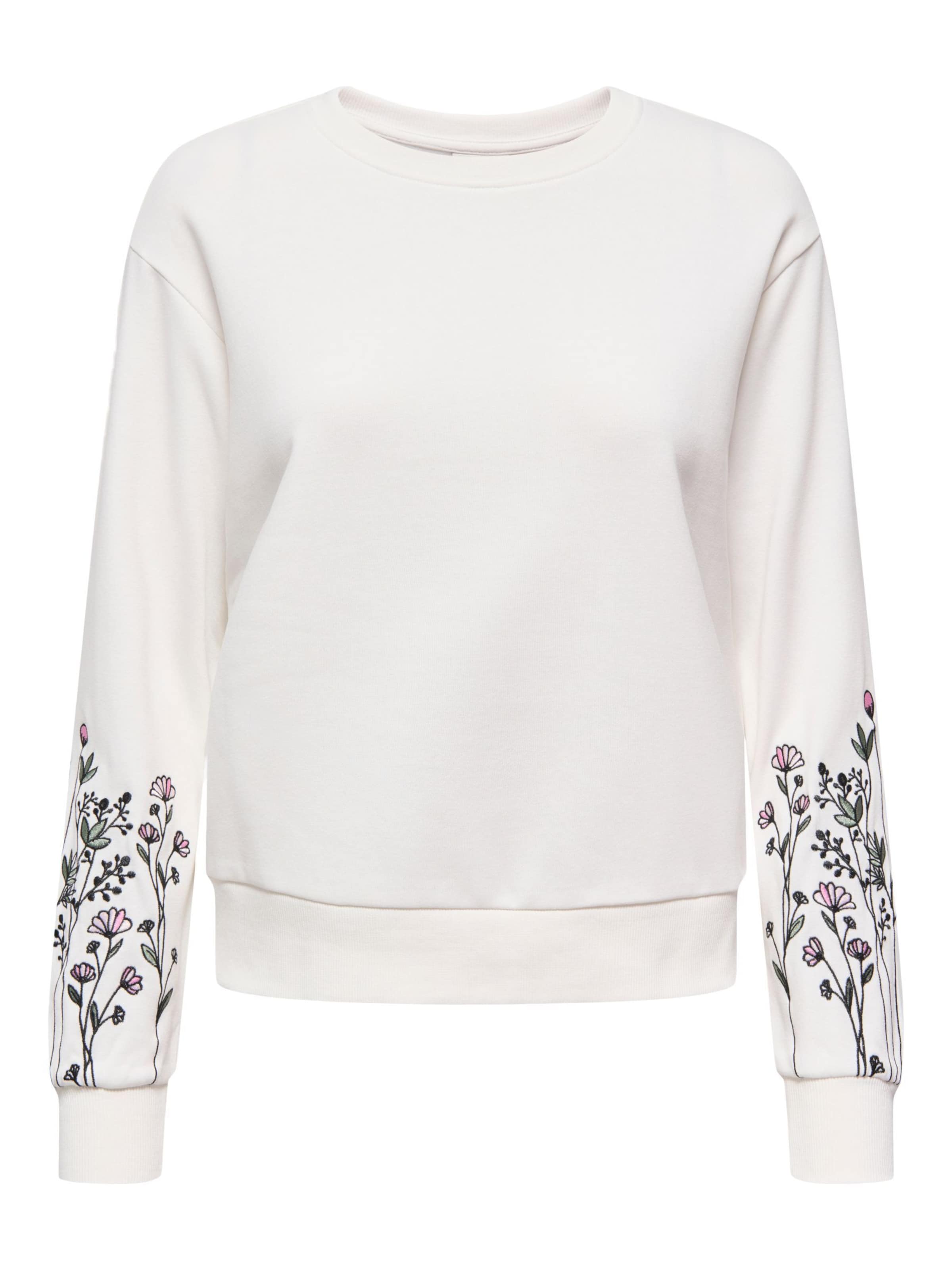 JDY Sweatshirt 'JDYParis' in Wit: voorkant