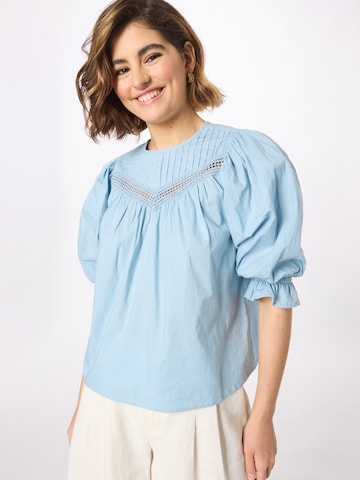 Warehouse Blouse in Blue: front