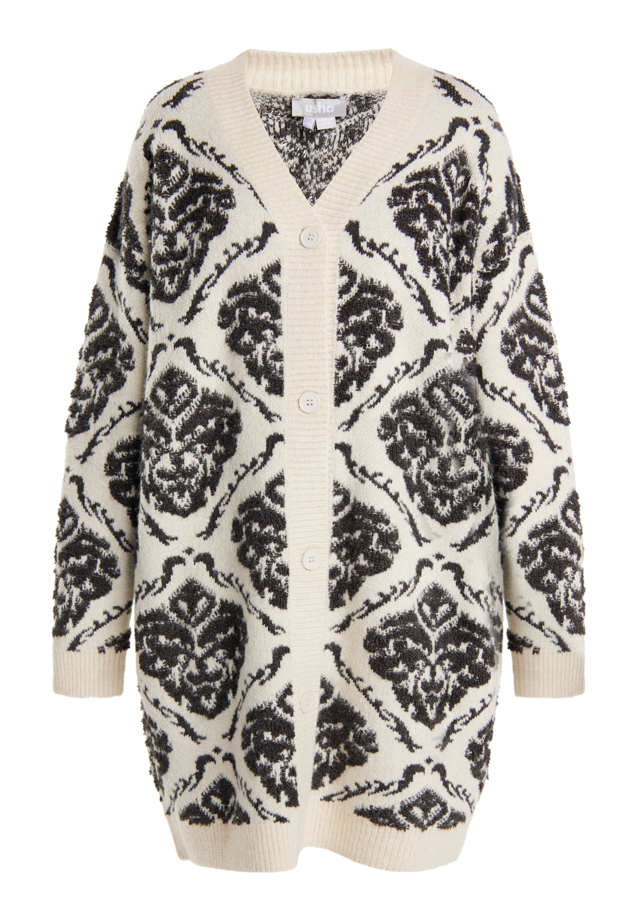 Usha Gebreid vest in Beige: voorkant