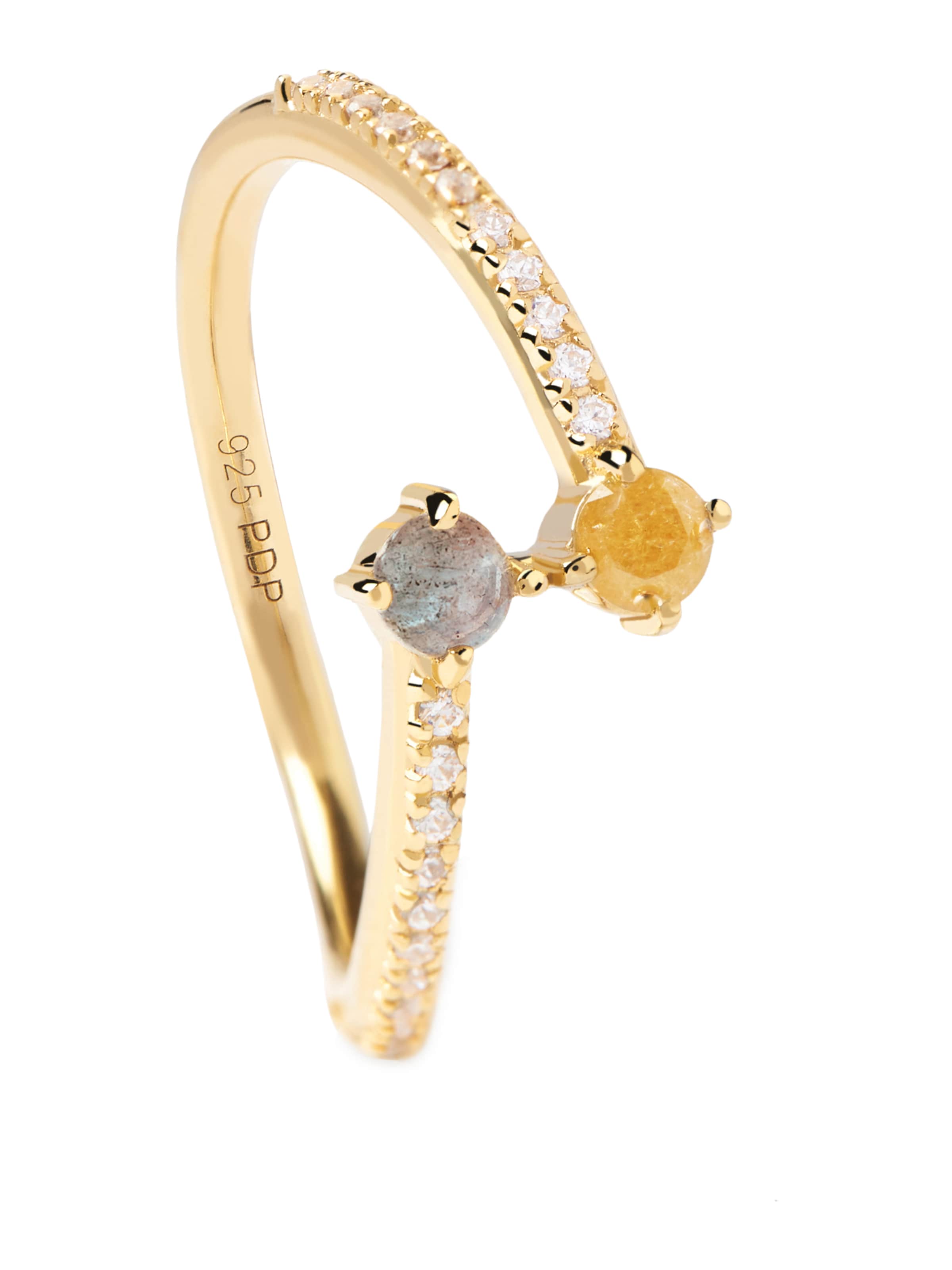 P D PAOLA Ring 'Villa' in Gold: Vorderseite