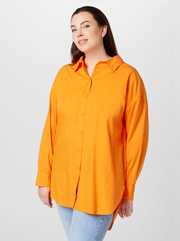 ONLY Carmakoma Blouse 'MINSA' in Oranje: voorkant