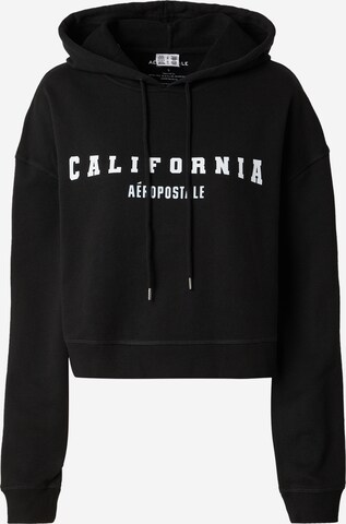 Sweat-shirt 'CALIFORNIA' AÉROPOSTALE en noir : devant