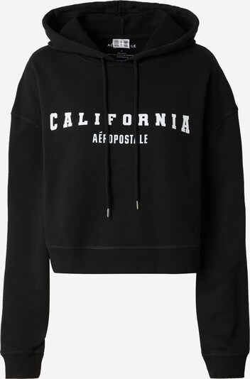 AÉROPOSTALE Sweatshirt 'CALIFORNIA' em preto / branco, Vista do produto