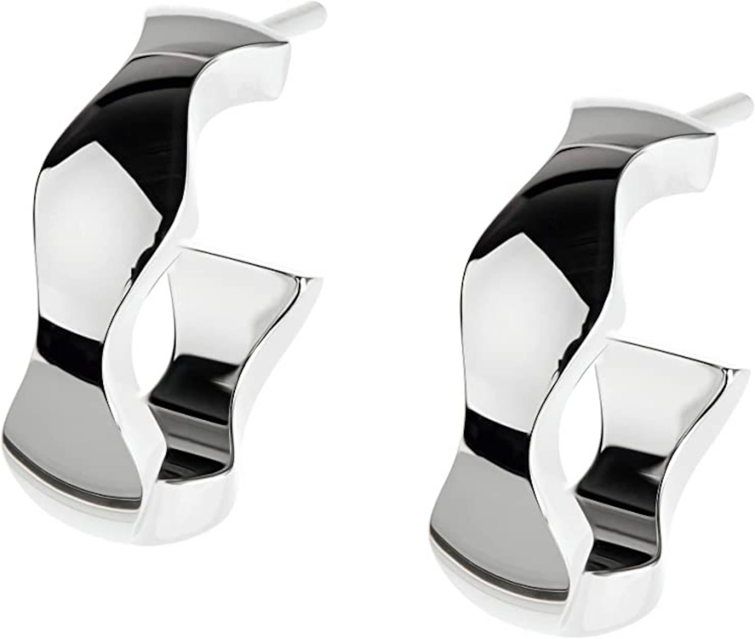 Ernstes Design Ohrringe 'Evia' in Silber: Vorderseite