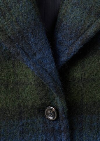 MANGO Between-Seasons Coat 'Scotish' in Blue