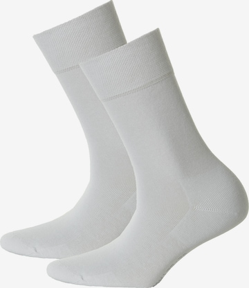 Hudson Socks in White: front