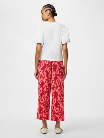 PIECES Wide Leg Bukser 'PCFlora' i rød