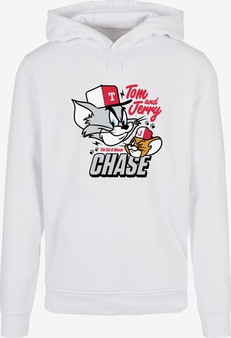 Sweat-shirt 'Tom And Jerry - Chase' ABSOLUTE CULT en blanc : devant