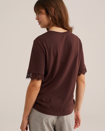 WE Fashion - Camiseta en marrón