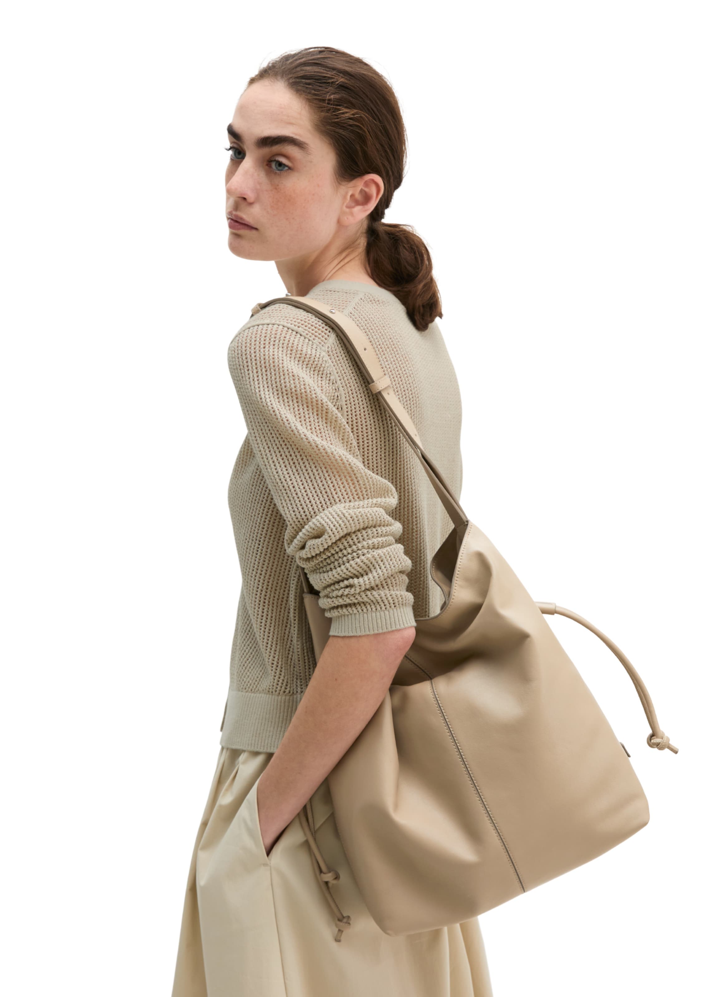 Borsa a spalla 'Sienna' di Marc O'Polo in beige: frontale