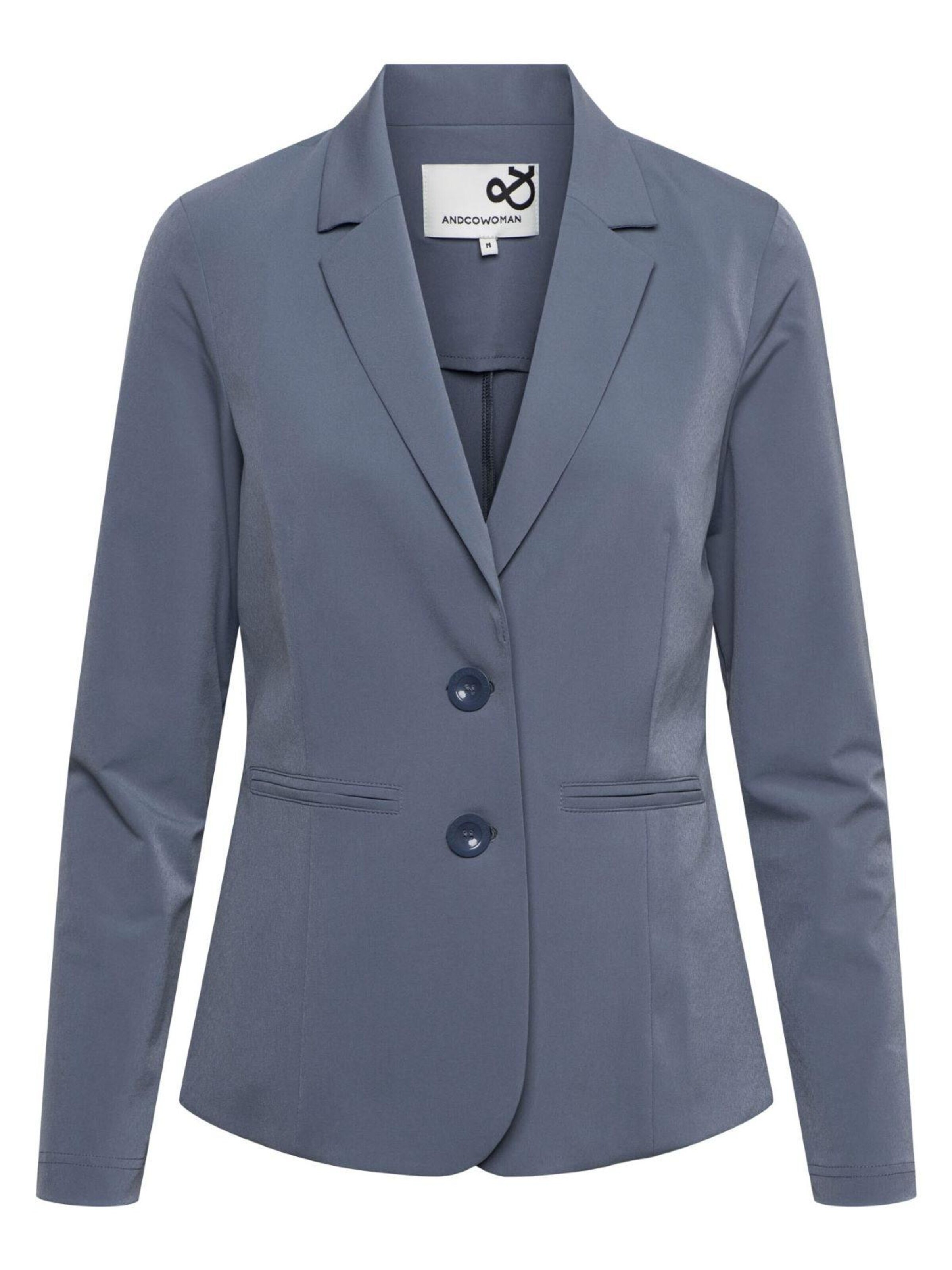 &co woman Blazers '&Co woman Phileine dark slate' in Grijs: voorkant
