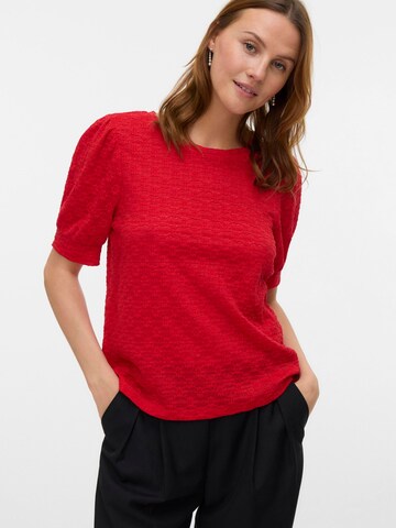 VERO MODA - Camiseta 'VMFlower' en rojo: frente
