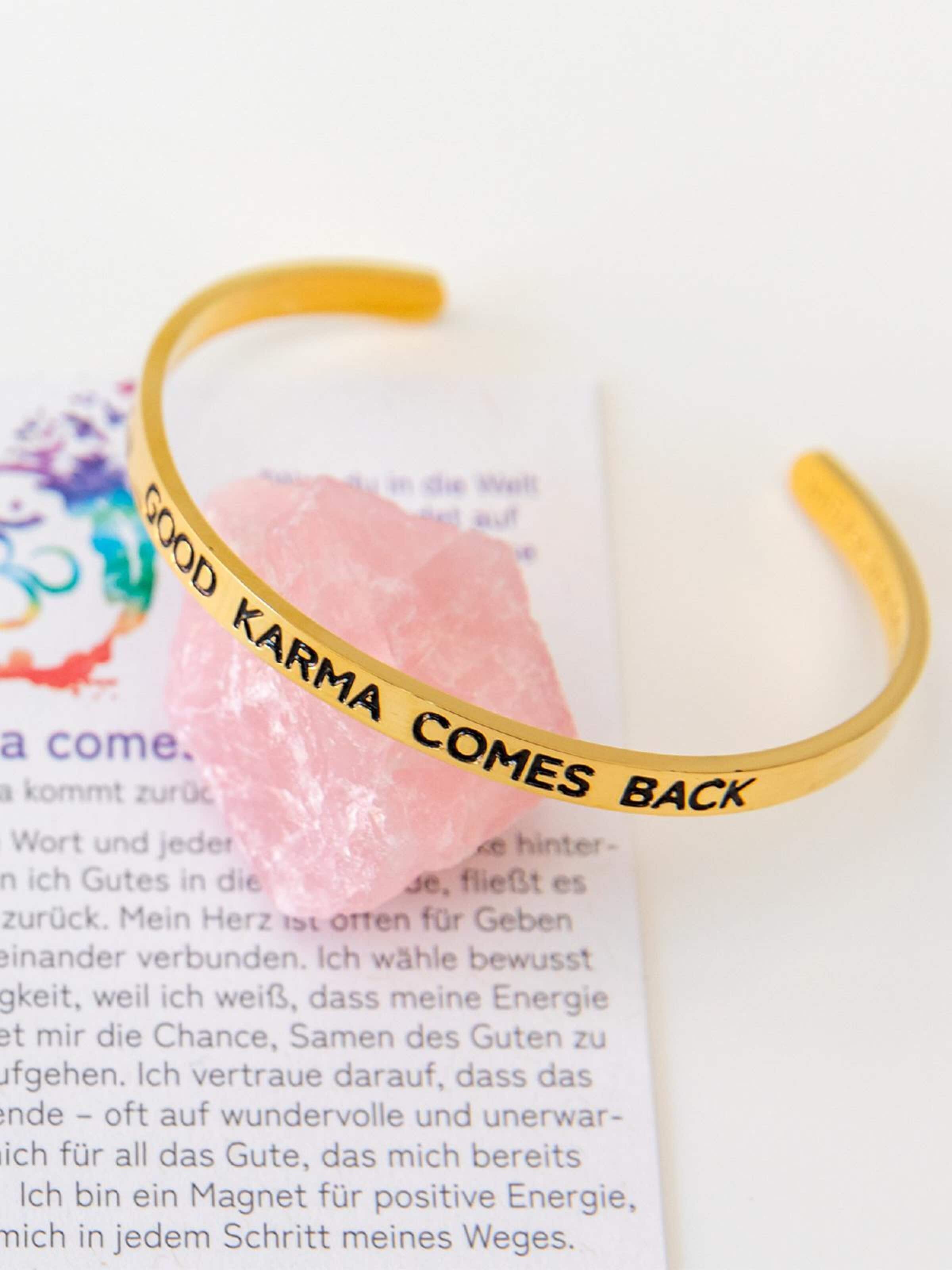Divasya Bracelet 'Good Karma comes back' in Gold