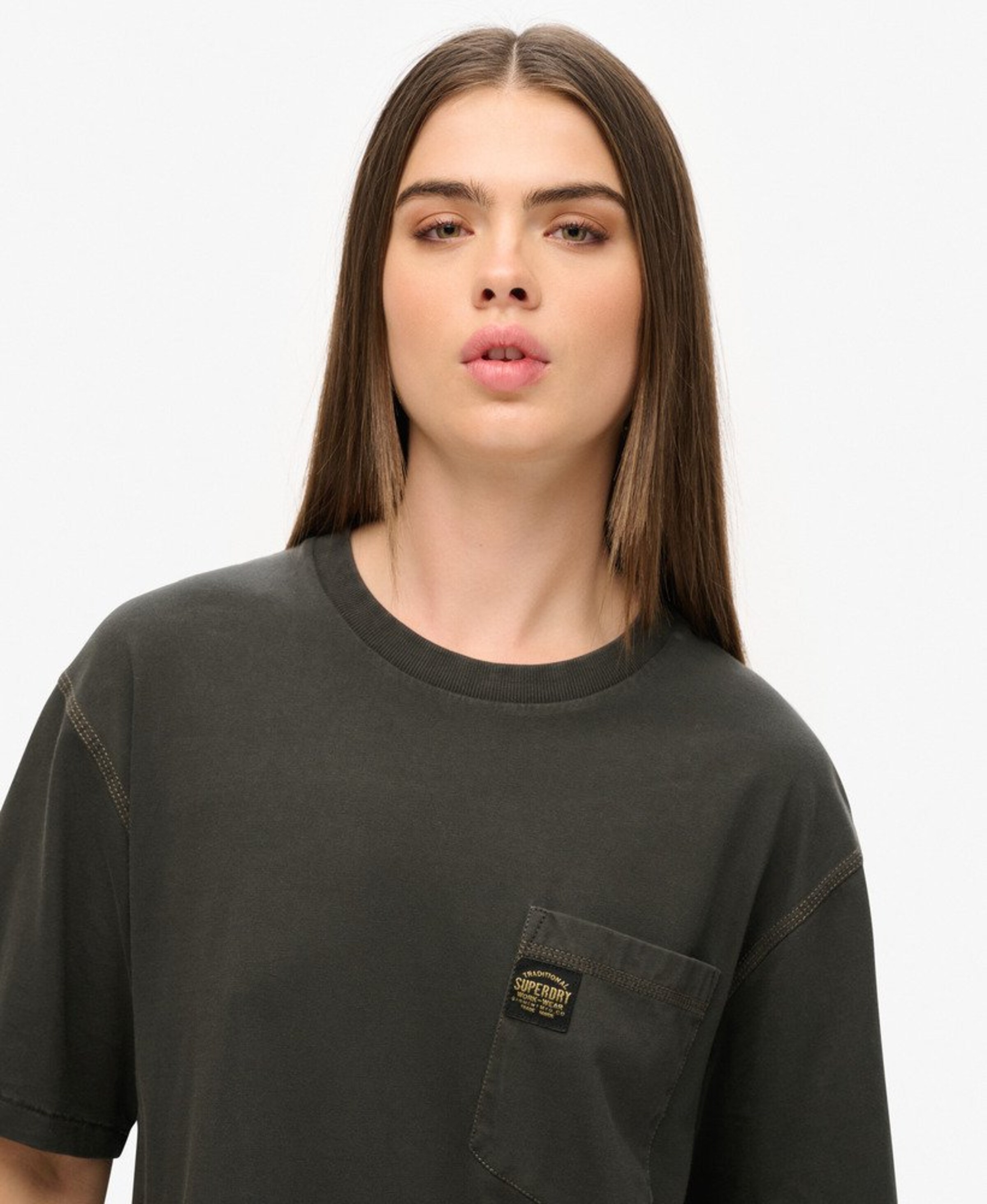 Superdry Oversized shirt in Zwart