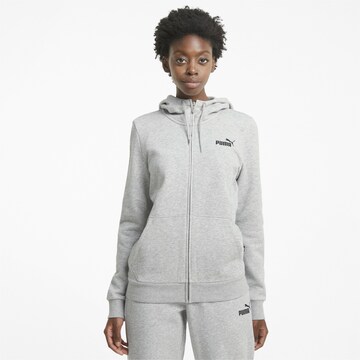 Veste de survêtement 'Essential' PUMA en gris : devant