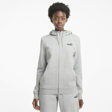 PUMA Athletic Zip-Up Hoodie 'Essential' in Grey: front