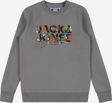 Jack & Jones Junior Sweatshirt 'JJGEPLAS' in Grey: front