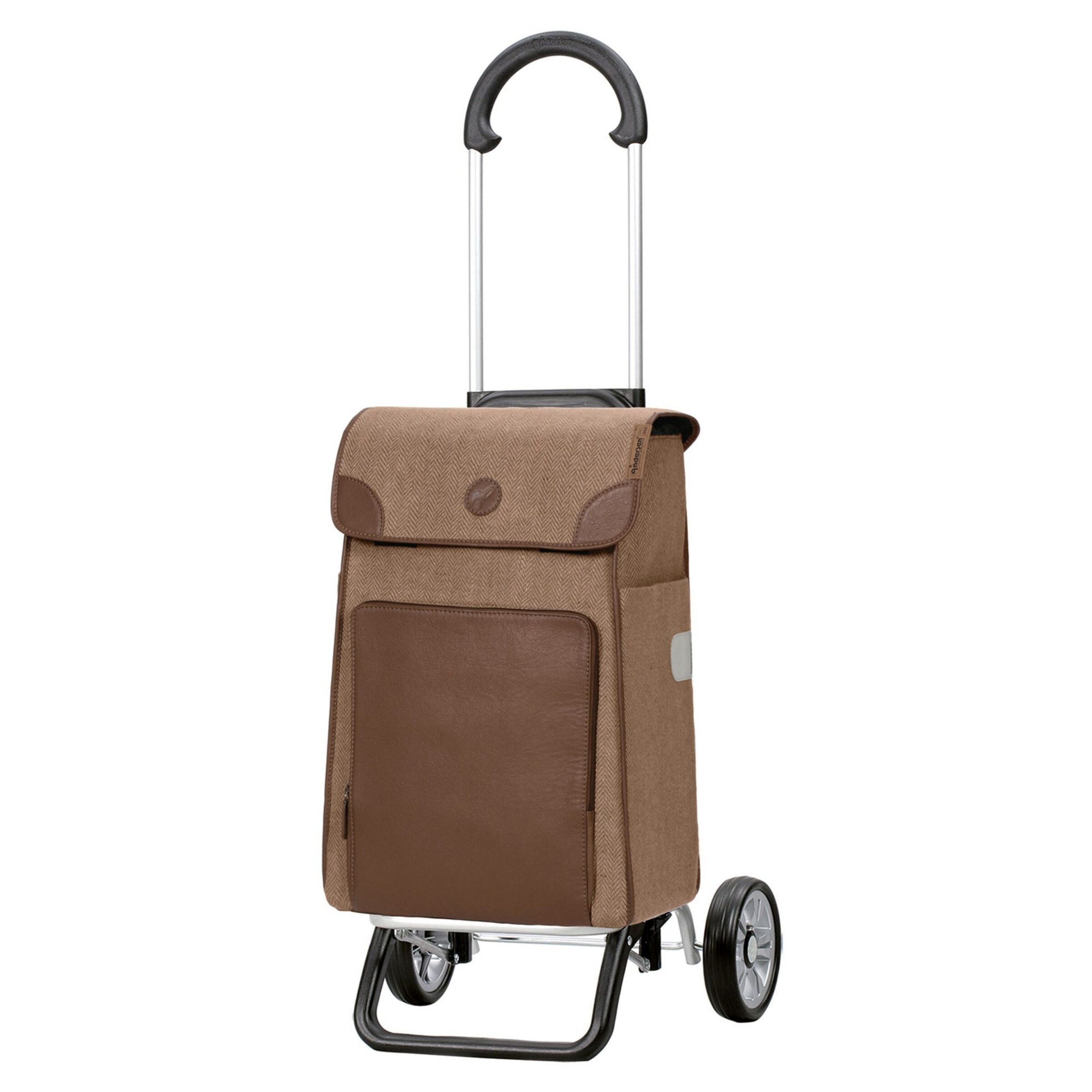 Andersen Shopper Trolley 'Scala' in Bruin: voorkant