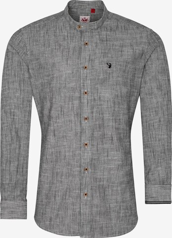 SPIETH & WENSKY Traditional Button Up Shirt 'Arnold' in Black: front