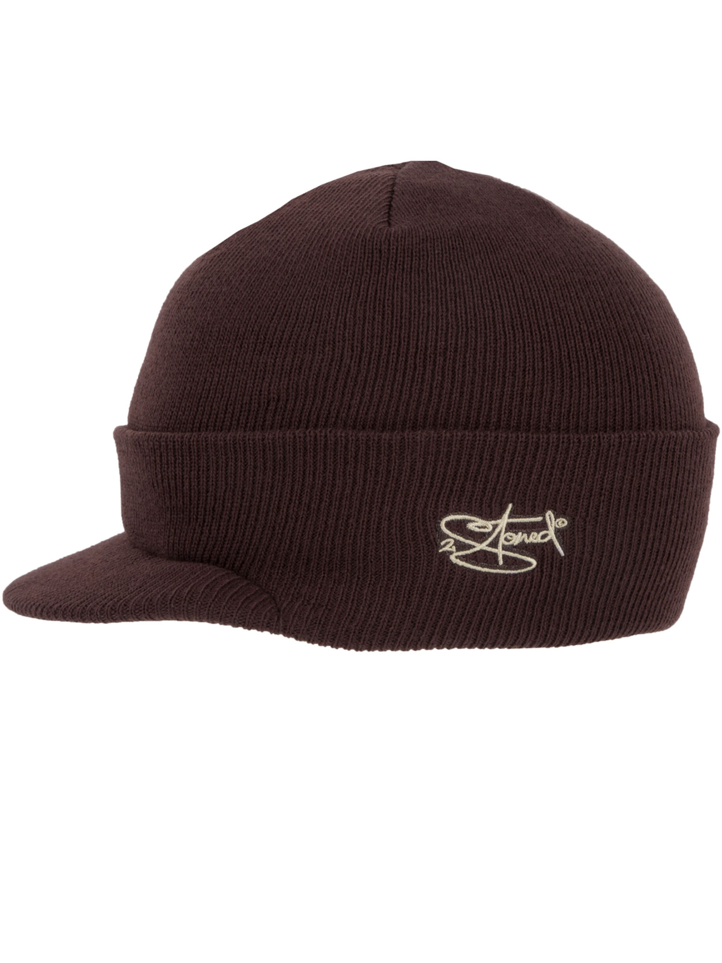 2Stoned Beanie in Brown: front