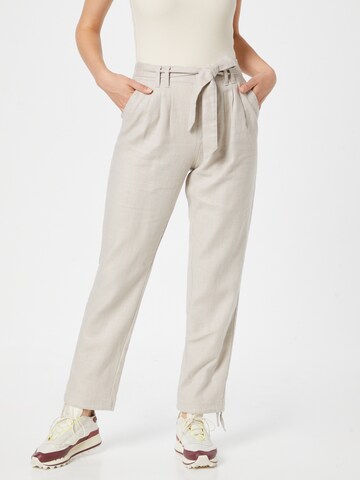 QS by s.Oliver Pleat-Front Pants in Beige: front