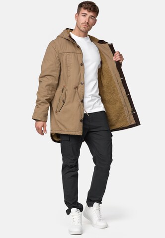 INDICODE JEANS Winter Parka 'Barge' in Brown