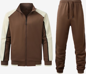 Youthup Sportanzug in Braun: Vorderseite