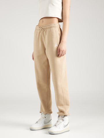 Jordan Tapered Broek in Beige: voorkant