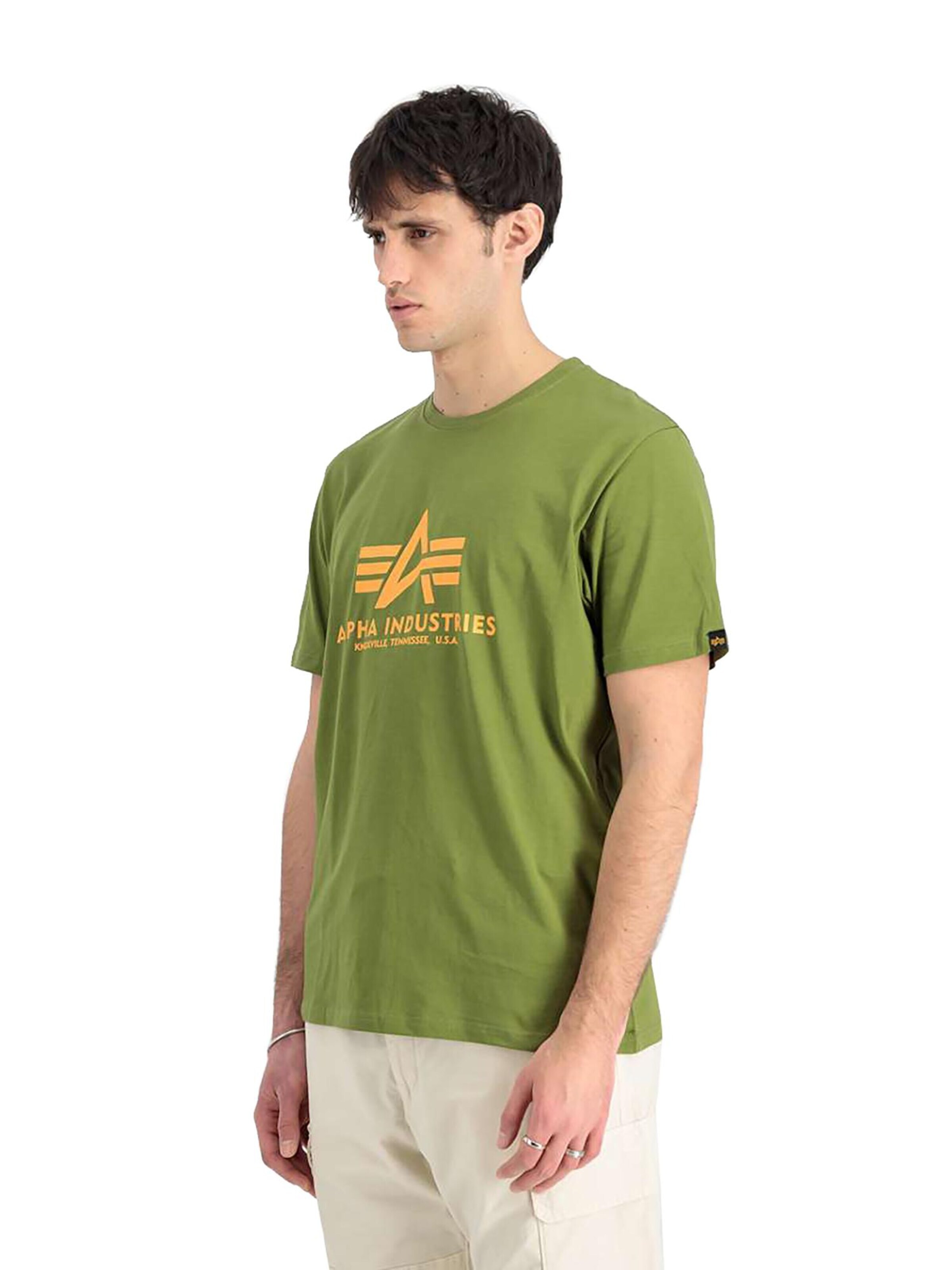 ALPHA INDUSTRIES Shirt 'Basic'‌‌‌‌ in Grün