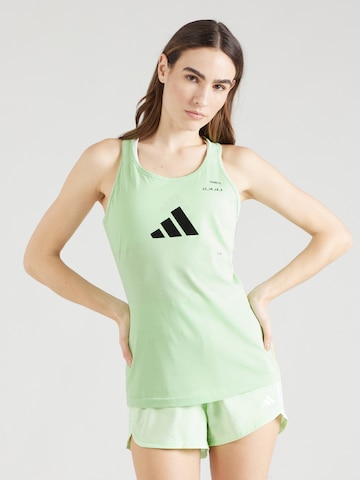 ADIDAS PERFORMANCE - Top deportivo 'CAT' en verde: frente