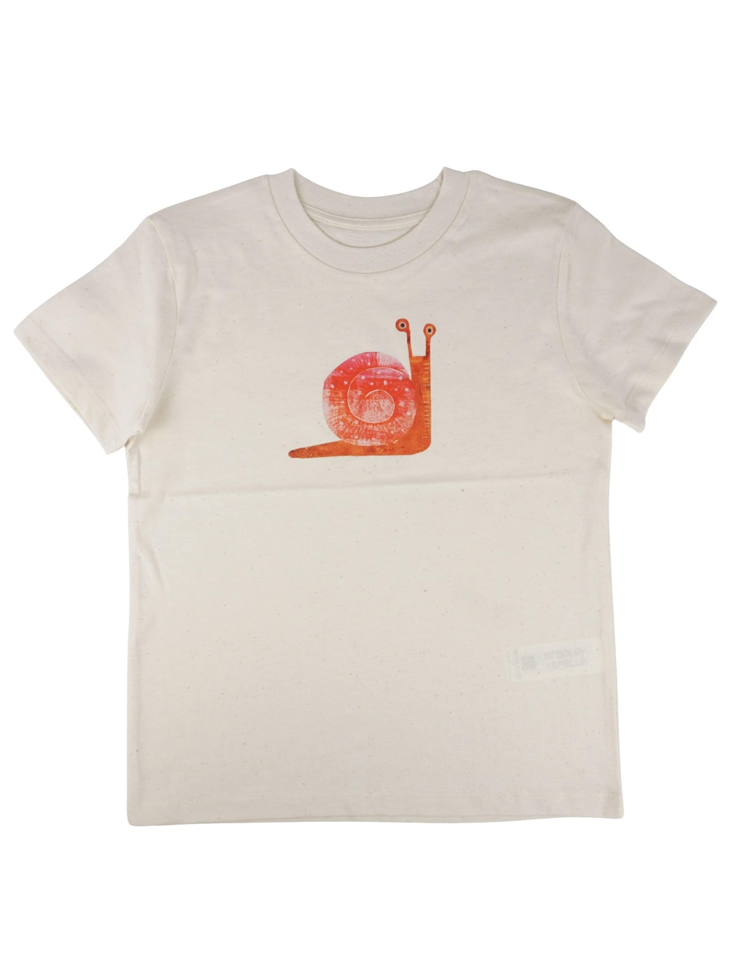 MelaDi Shirt 'Rote Schnecke'‌‌‌‌‌ in Weiß: Vorderseite