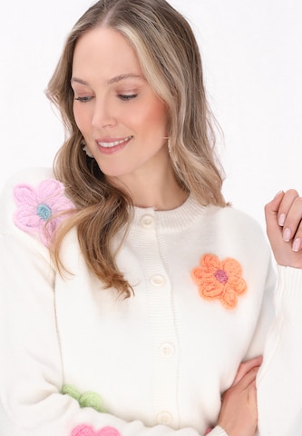 usha FESTIVAL - Casaco de malha 'Fashion Look' em branco