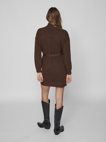 VILA Knitted dress 'Jakia' in Brown