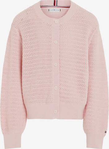 TOMMY HILFIGER Knit Cardigan in Pink: front