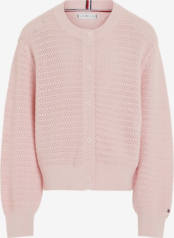 TOMMY HILFIGER Knit Cardigan in Pink: front