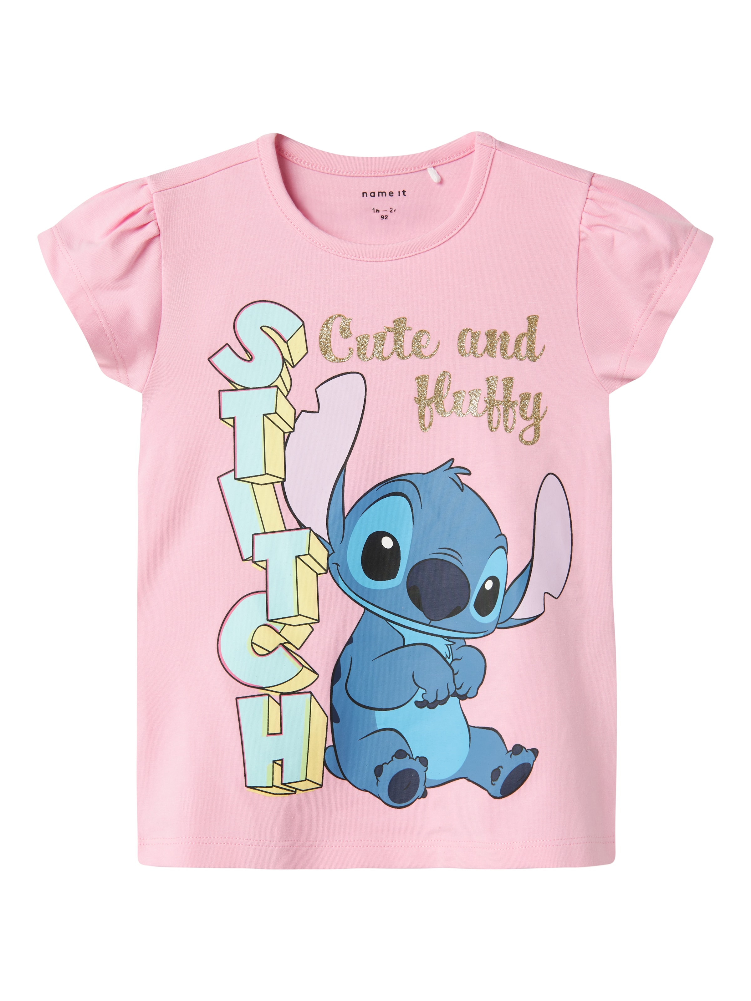 NAME IT - Camiseta 'NMFFolly Stitch' en rosa: frente