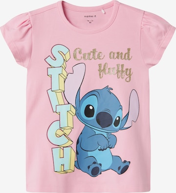 rožinė NAME IT Marškinėliai 'NMFFolly Stitch': priekis