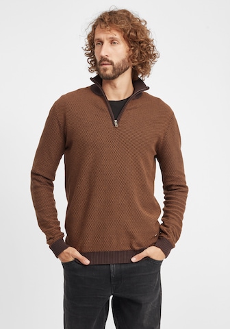 !Solid Sweater 'Duncan' in Brown: front