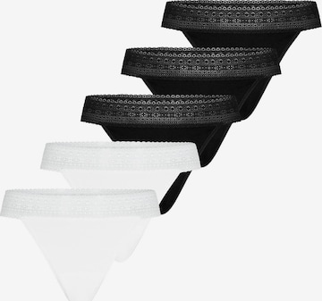 Mey String 'Modal Lace' in Grau: Vorderseite