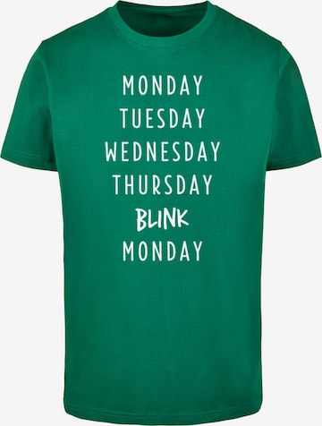 Mister Tee Shirt 'Blink' in Groen: voorkant