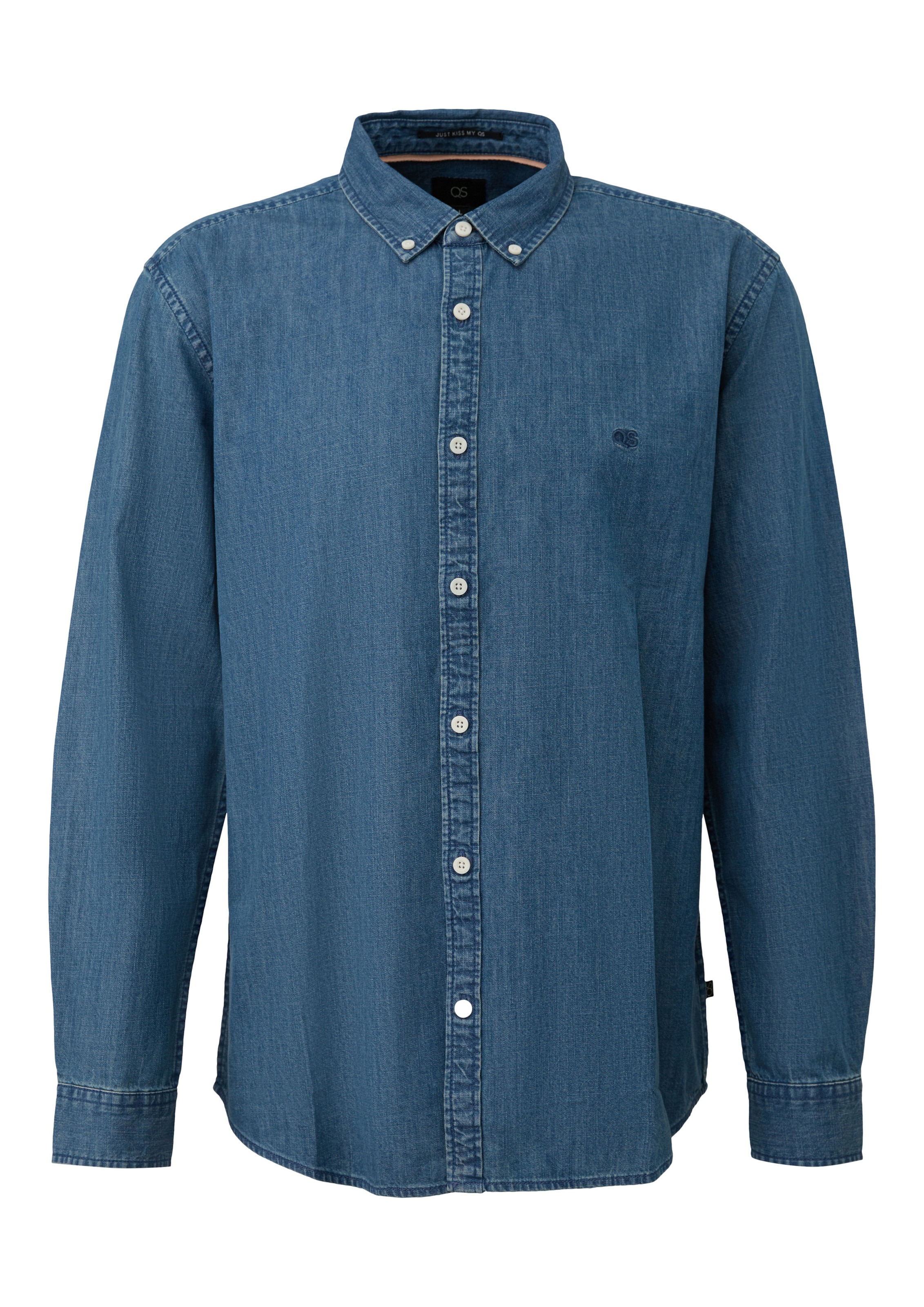 Coupe regular Chemise QS en bleu : devant