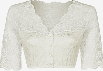 Nina von C. Trachtenbluse 'Waltraud' in Beige: Vorderseite