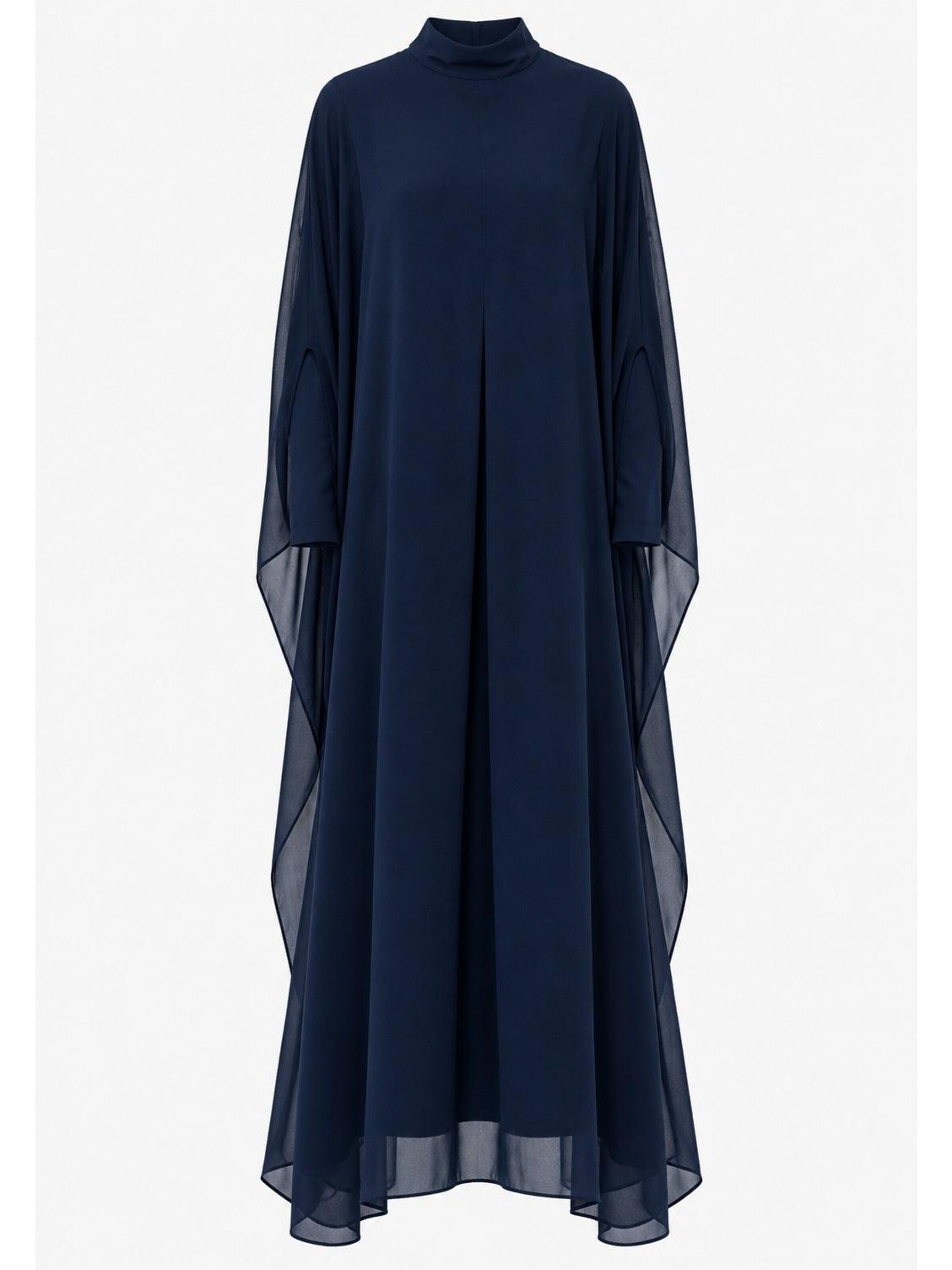 Robe 'Bat Sleeve Chiffon Dress' Touché Privé en bleu : devant