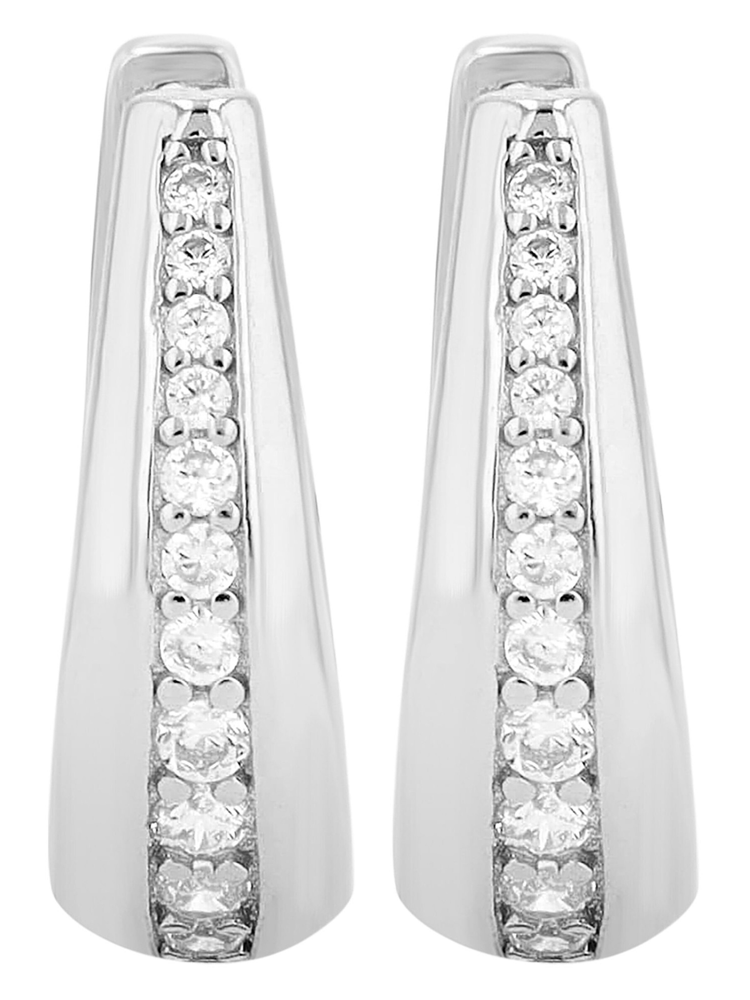 Akzent Earrings '"Vivien" aus 925 Sterlingsilber, rhodiniert, langlebig' in Silver: front